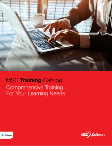 MSC Software Training Catalog