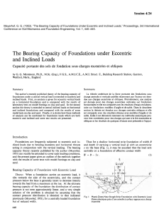 Meyerhof et al. 1953. The Bearing Capacity of Foundations under Eccentric and Inclined Loads