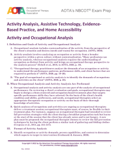 Activity Analysis AOTA