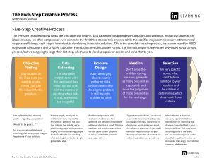 Five Step Creative Process Guide