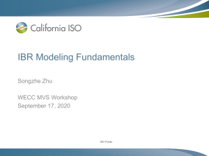 IBR Modeling Fundamentals
