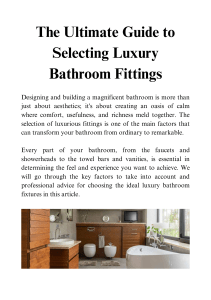 The Ultimate Guide to Selecting Luxury Bathroom Fittings