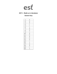 EST I - Math No Calc - June 2022 - AK