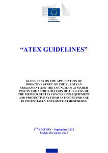 ATEX Guidelines: Directive 94/9/EC Application