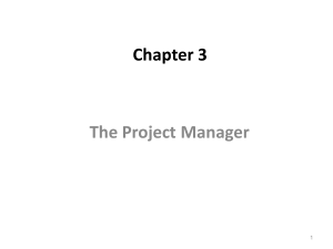 Ch-3 The Project Manager