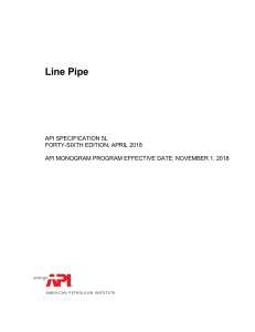 API 5L - 2018 - Line Pipe