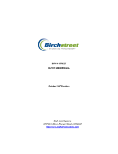 BirchStreet User Manual