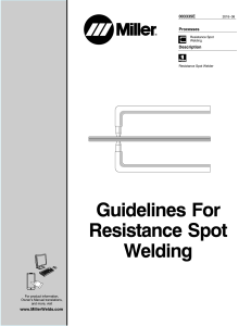 Resistance Spot Welding - Miller