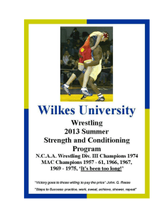 2013 Wrestling Summer Manual