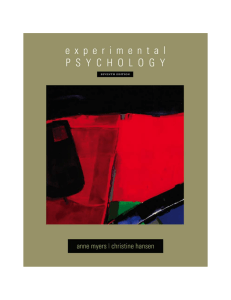 Anne Myers, Christine Hansen - Experimental Psychology-Cengage 7th edition