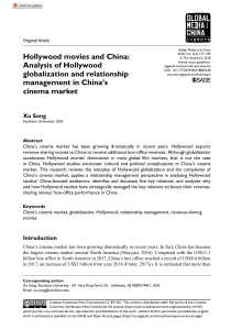 Hollywood movies and China