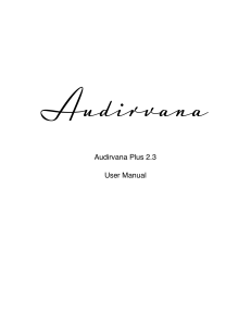 Audirvana. Audirvana Plus 2.3. User Manual