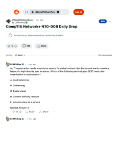 CompTIA Network+ N10-008 Daily Drop : r%2FCompTIAEx…