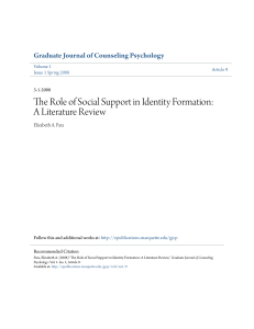 The Role of Social Support in Identity Formation  A Literature Re