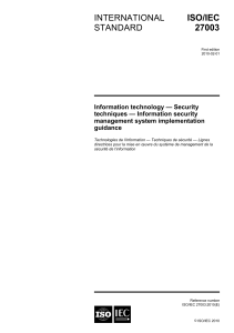 ISO/IEC 27003: ISMS Implementation Guidance