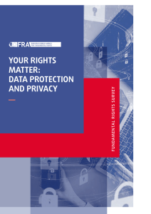 Your rights matter- Data protection and privacy - Fundamental Rights Survey