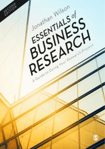 Essentials of Business Research A Guide