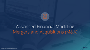 Mergers and Acquisitions (M&A) Modeling Course Presentation