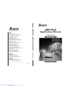 Delta PLC Application manual