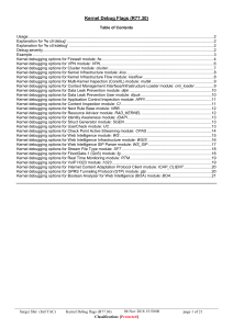 Kernel Debug flags R77.30