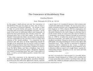 Jonathan Bennett - The Conscience of Huckleberry Finn