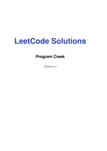Leetcode Solutions 