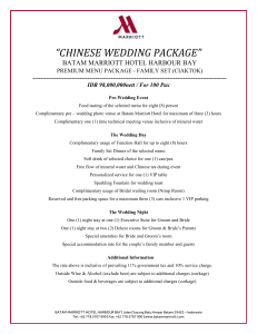 01. Chinese Wedding Package (Premium)