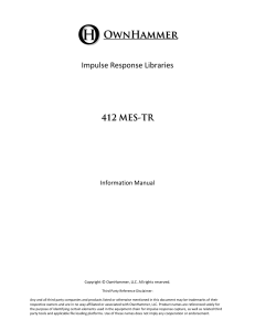 412-MES-TR impulse response information manual