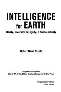 INTELLIGENCE for EARTH  version 008