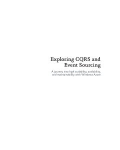 CQRS Journey Guide