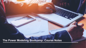 The Power Modeling Bootcamp Advanced Excel in 10 days