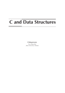 C and Data Structures Balaguruswamy