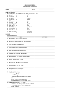 Lembar Kerja Siswa: Besaran dan Satuan Fisika