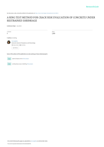 108 Ok fULLPAPER CIC14-ARINGTESTMETHODFORCRACKRISKEVALUATIONOFCONCRETEUNDERRESTRAINEDSHRINKAGE 