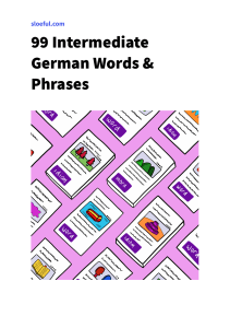 99 intermediate german words and idioms