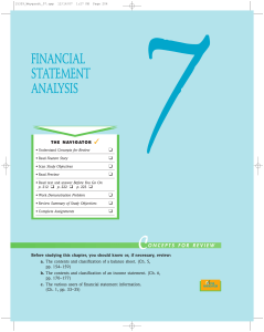 Chapter 7 - FINANCIAL STATEMENT ANALYSIS