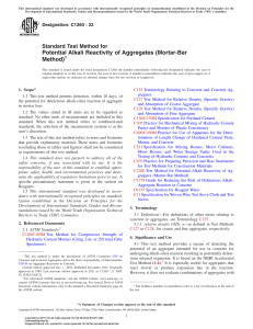 ASTM C1260 (2022) Alkali Reactivity of Aggregates (Mortar-Bar Method)