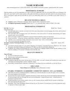 Copy of Resume Template and Tutorial