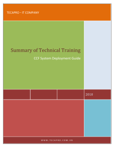 Tong quan - Summary of Technical Training