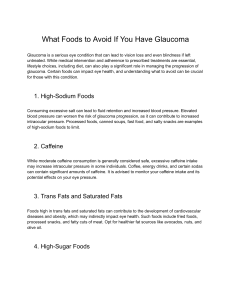 What Foods to Avoid If You Have Glaucoma