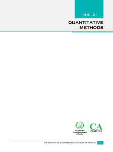 Quantitative Methods Coursebook