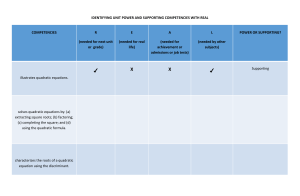 MR1.7 Table of Unit Power and Supporting Competencies