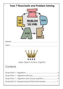 Computing Year 7 Flowcharts and Problem solving study booklet 1