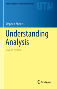 Understanding Analysis - Stephen Abbott