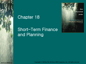 Chap018 Short term finance and planning