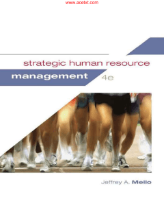 Jeffrey A Mello Strategic Human Resource 4th Edition