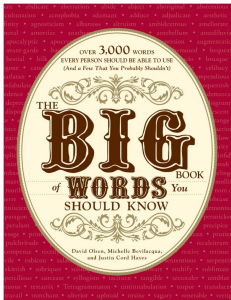 The big Book of Words You Should Know - Olsen, Bevilcqua