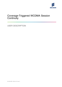 Coverage-Triggered WCDMA Session Continuity