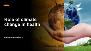 Role of climate change in health