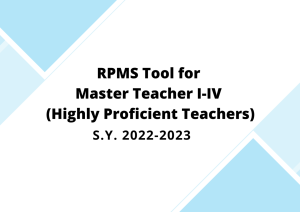 Annex B1 RPMS Tool for Highly Proficient Teachers SY 2022-2023